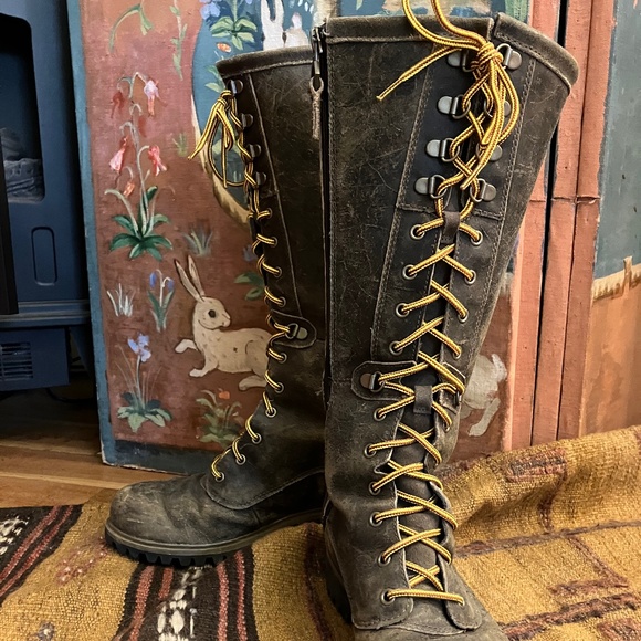 womens tall lace up timberland boots